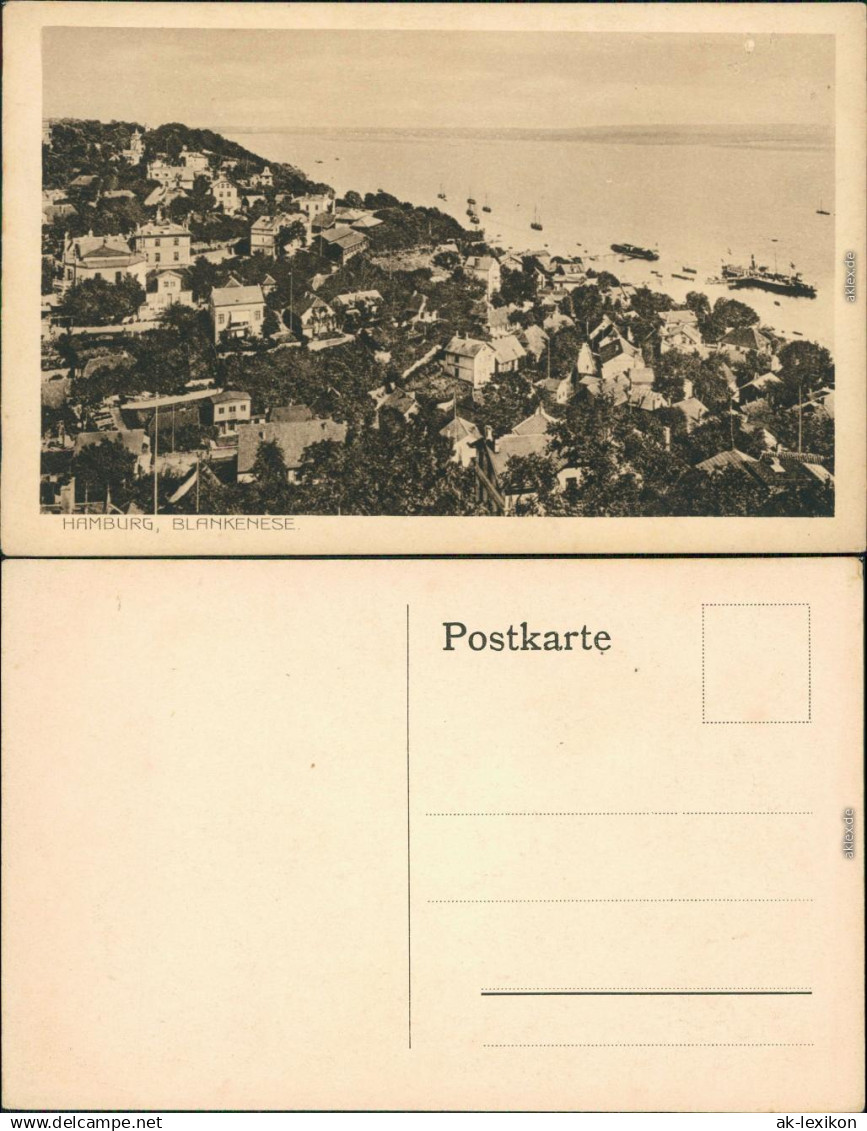 Ansichtskarte Blankenese-Hamburg Blick auf Blankenese 1924