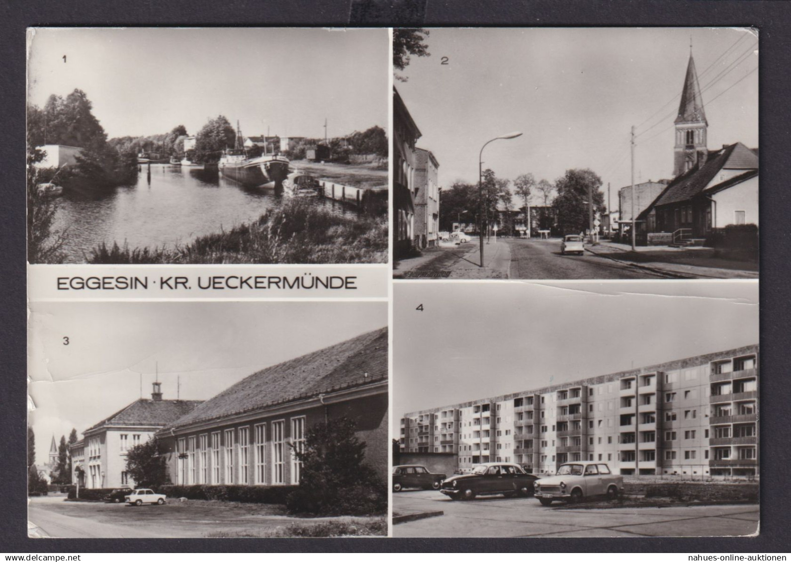 Ansichtskarte Eggesin Kr. Uckermünde Mecklenburg Vorpommern Gaststätte Hotel