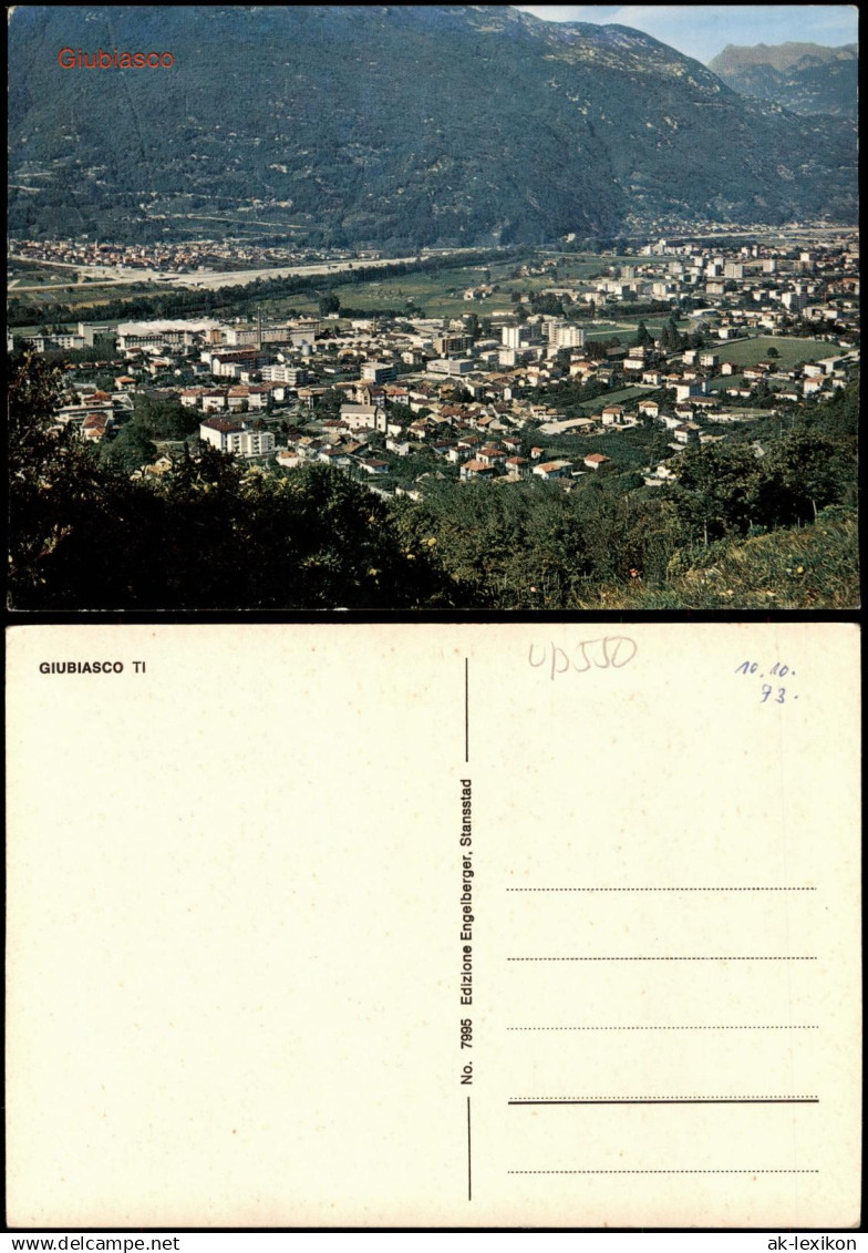 Ansichtskarte Giubiasco Panorama-Gesamtansicht 1970