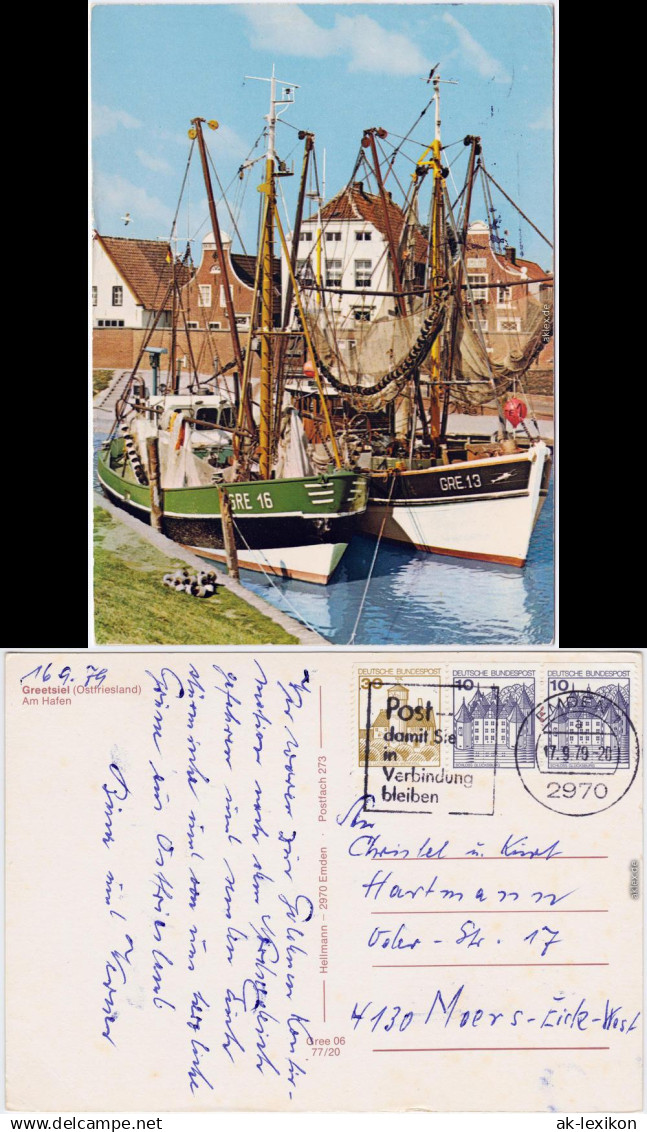 Ansichtskarte Greetsiel Krummhörn Am Hafen: Fischerboote 1977