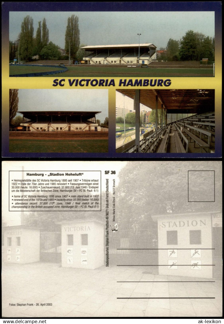 Ansichtskarte Hamburg SC VICTORIA Stadion Hoheluft" 2003