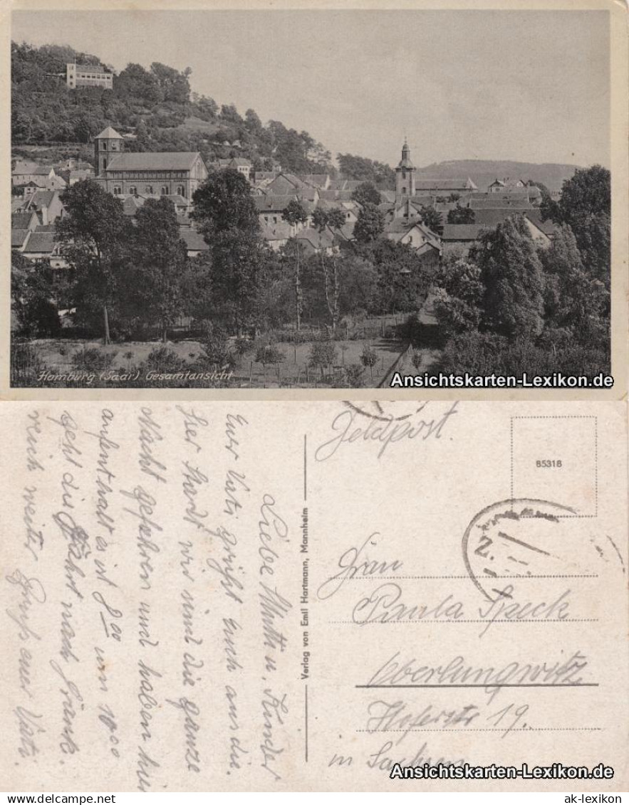 Ansichtskarte Homburg ( Saarpfalz) Gesamtansicht 1939