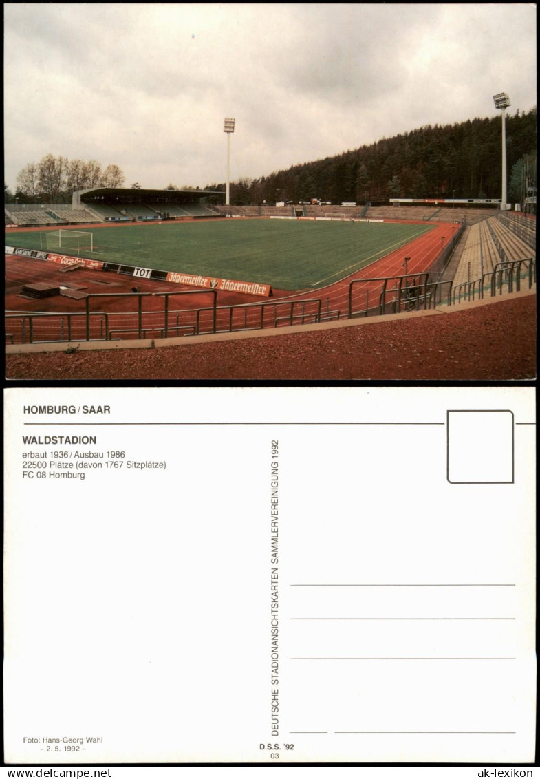 Ansichtskarte Homburg ( Saarpfalz) WALDSTADION Fussball Stadion 1992