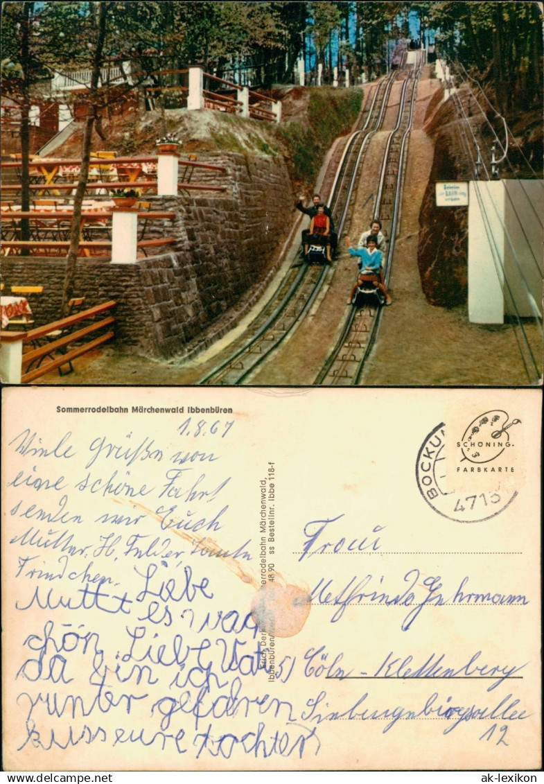 Ansichtskarte Ibbenbüren Sommerrodelbahn Märchenwald Ibbenbüren 1967