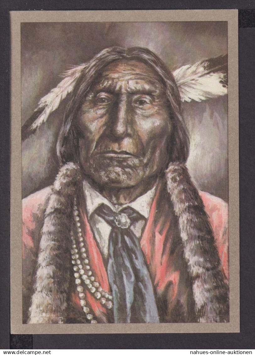 Ansichtskarte Indianer Cheyenne Krieger 1870