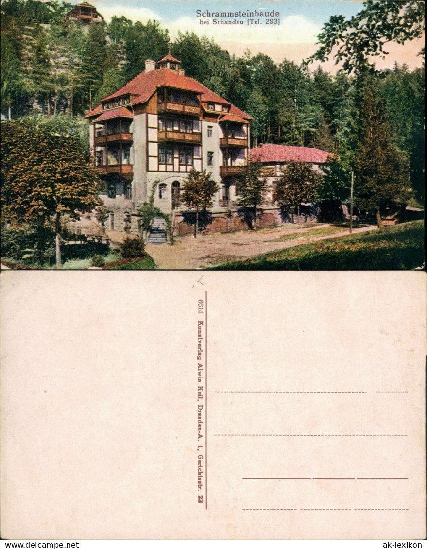 Ansichtskarte Kirnitzschtal Schrammsteinebaude 1913