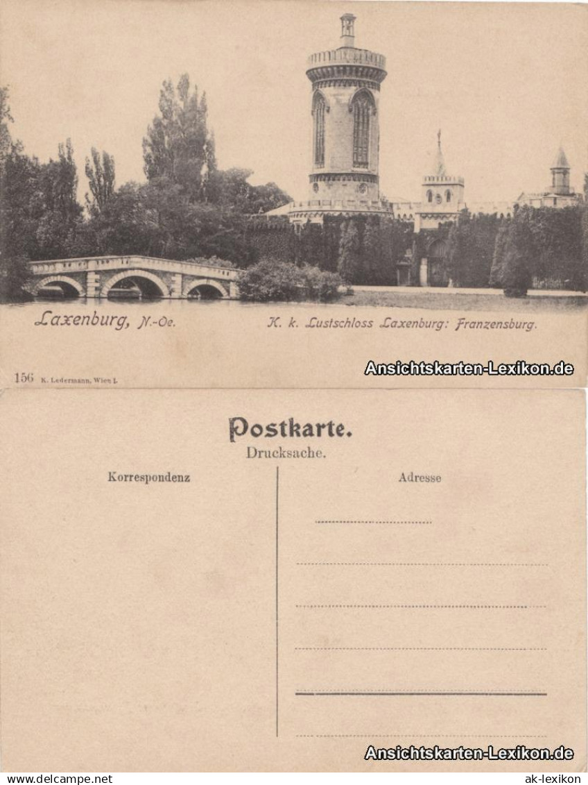 Ansichtskarte Laxenburg K. k. Lustschloss Laxenburg - Franzensburg 1910