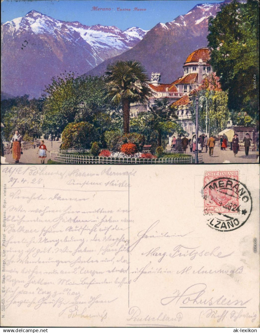 Ansichtskarte Meran Merano Neues Casino/Casino Nuovo 1928