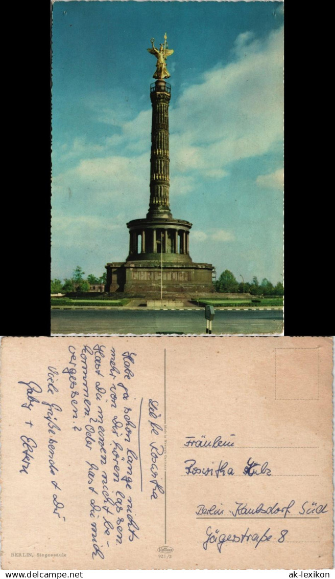 Ansichtskarte Mitte-Berlin Siegessäule 1965