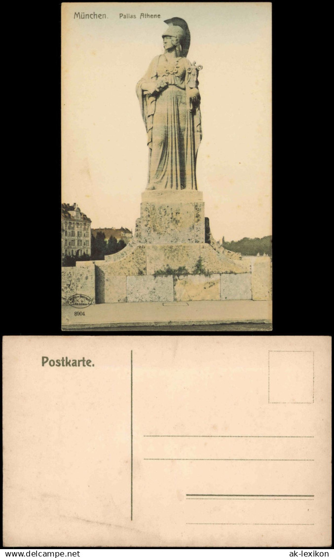 Ansichtskarte München Statue Pallas Athene - Denkmal 1911