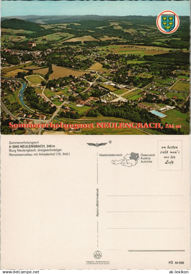 Ansichtskarte Neulengbach Luftaufnahme 1964