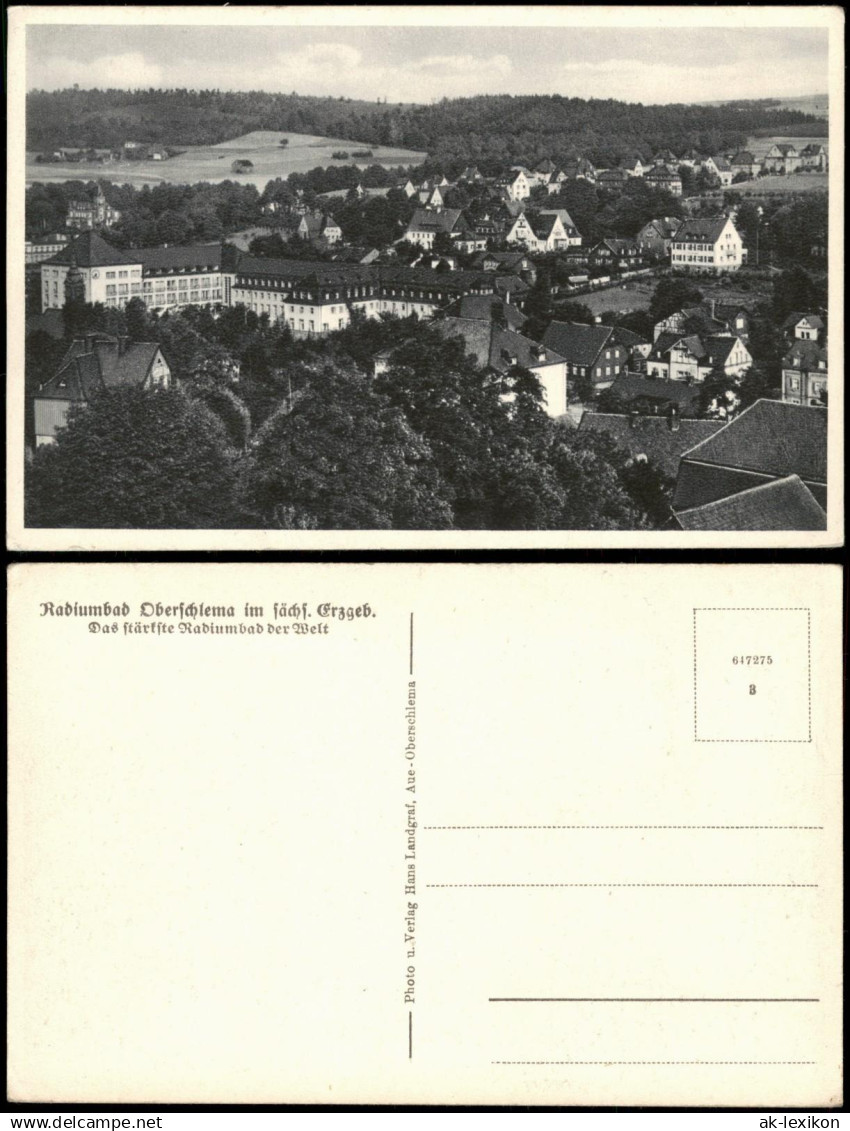 Ansichtskarte Oberschlema-Bad Schlema Blick auf die Stadt 1928