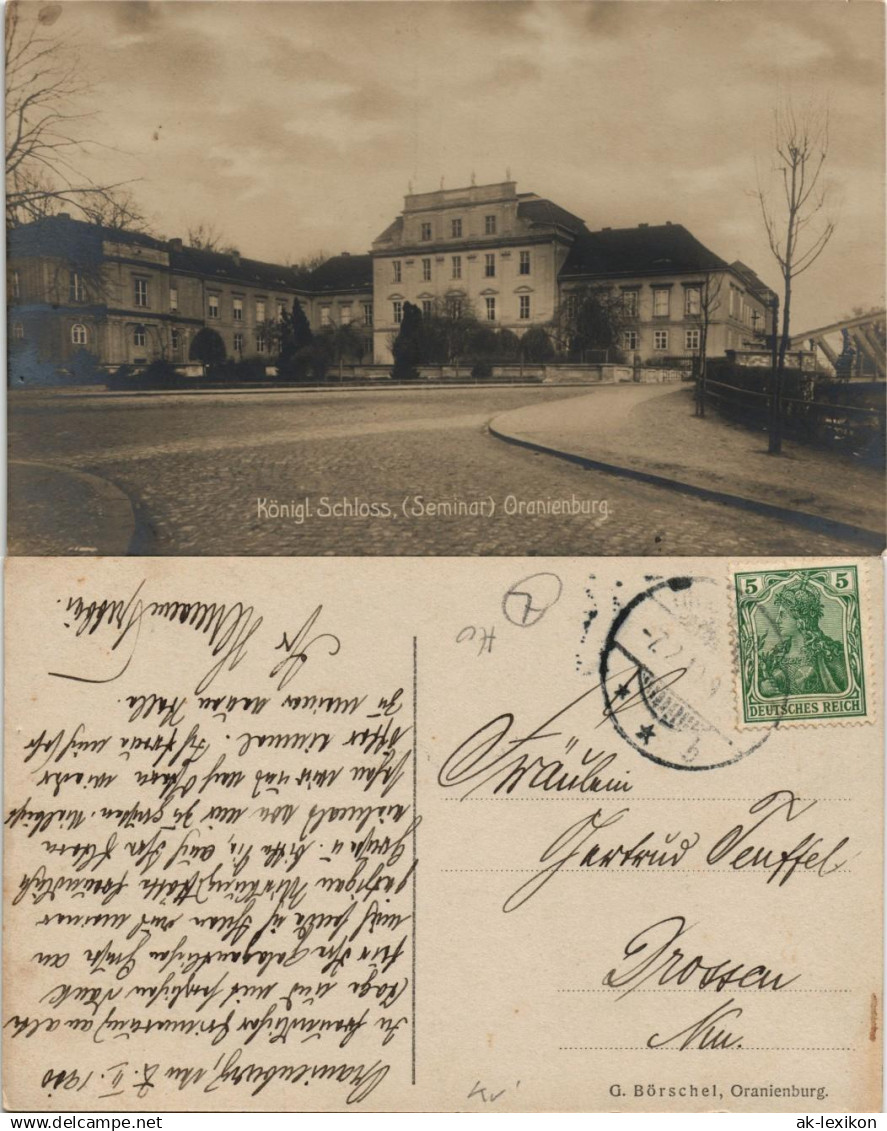 Ansichtskarte Oranienburg Schloß 1900