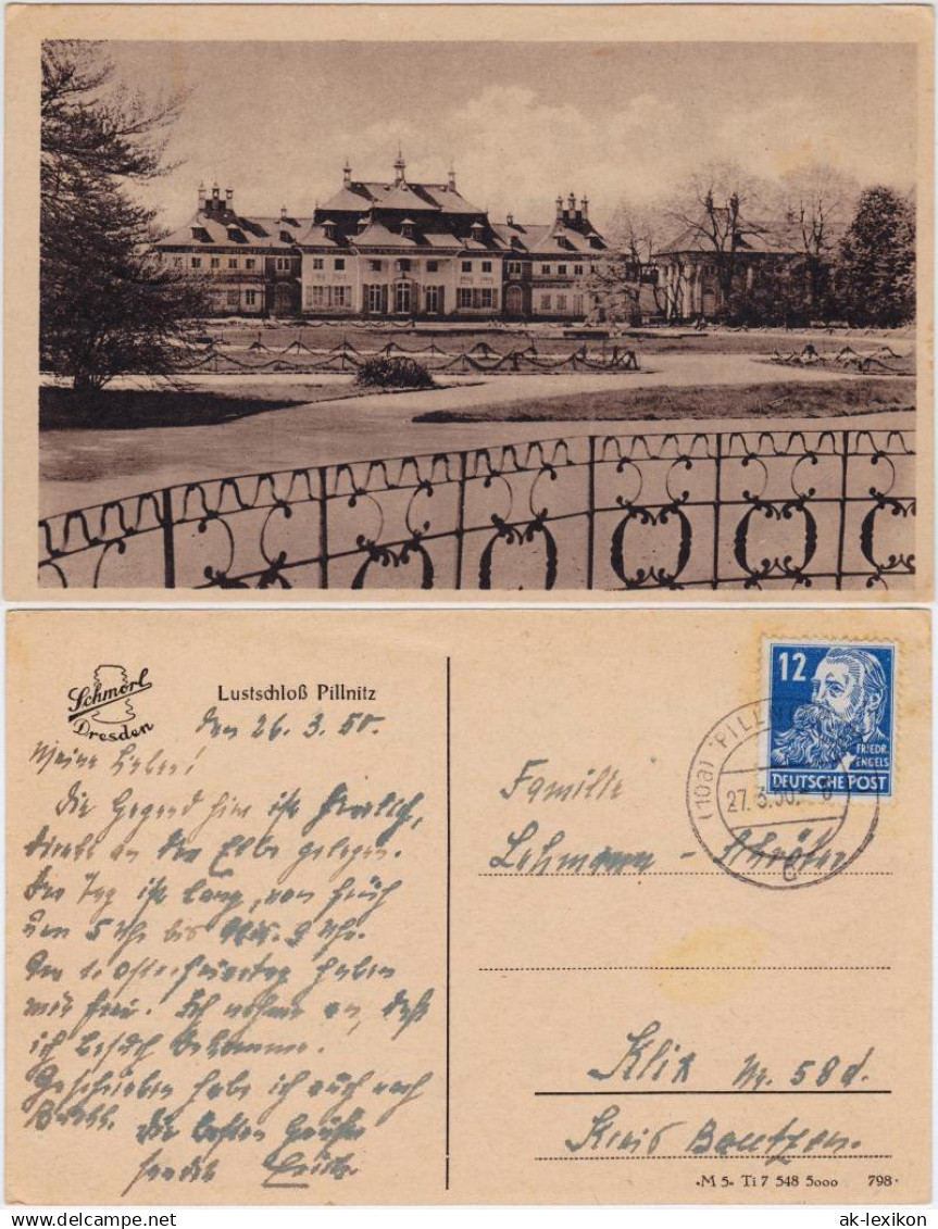 Ansichtskarte Pillnitz Schloss Pillnitz 1950