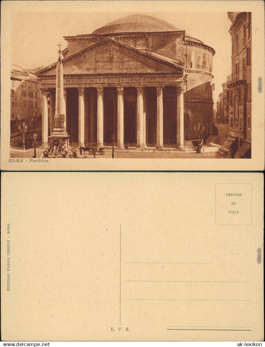 Ansichtskarte Rom Roma Panthéon/Pantheon 1930