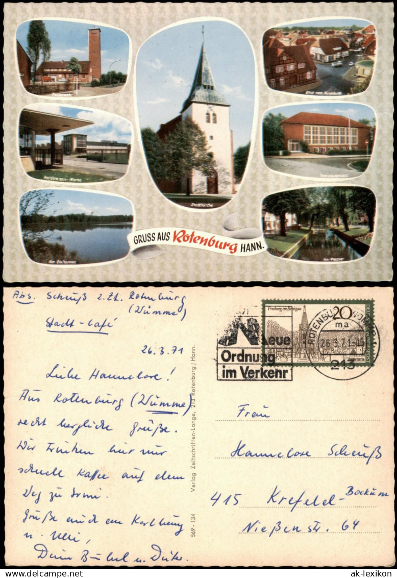 Ansichtskarte Rotenburg (Wümme) Mehrbildkarte 273 Rotenburg / Hann. 1971