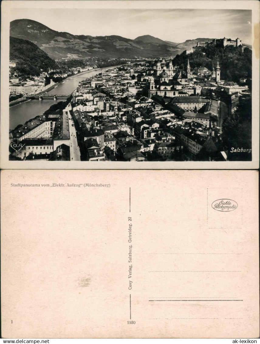 Ansichtskarte Salzburg Blick auf die Stadt 1929