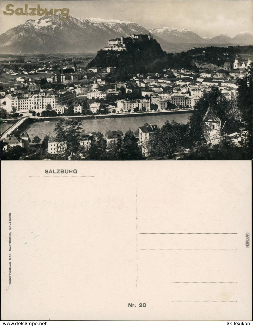 Ansichtskarte Salzburg Blick über die Stadt 1929