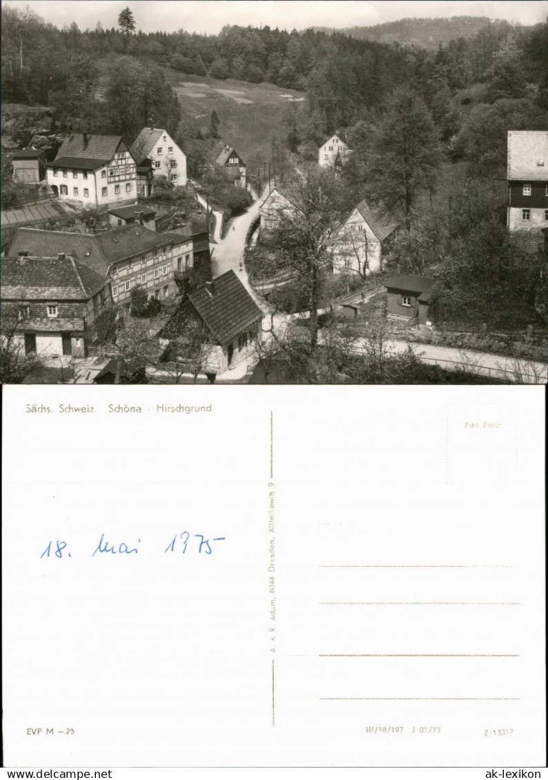 Ansichtskarte Schöna-Reinhardtsdorf-Schöna Hirschgrund 1973