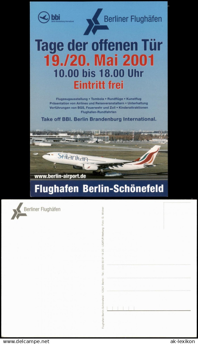 Ansichtskarte Schönefeld-Berlin Flughafen Tag der offenen Tür 2001