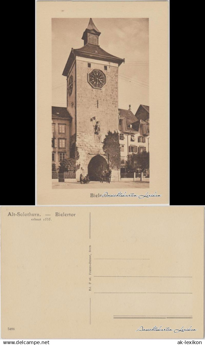 Ansichtskarte Solothurn Soleure&#47; Soletta Partie am Bielertor 1920