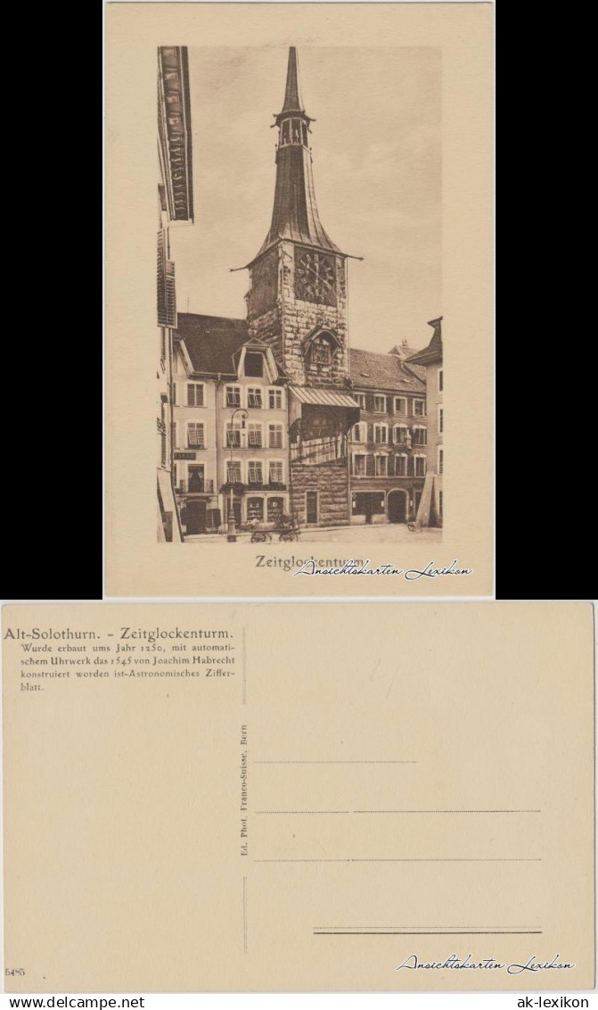 Ansichtskarte Solothurn Soleure&#47; Soletta Partie am Teitglockenturm 1922