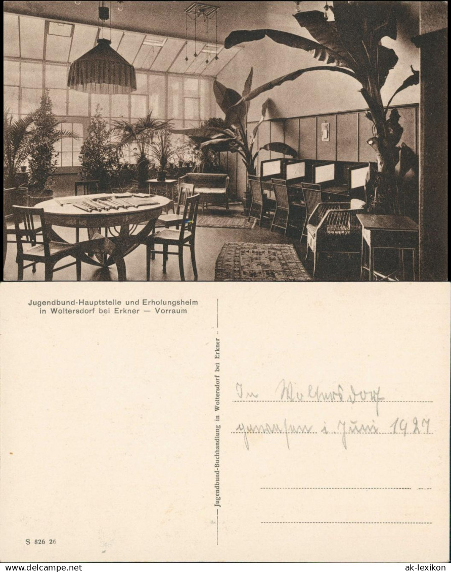 Ansichtskarte Woltersdorf Erholungsheim - Innen 1922