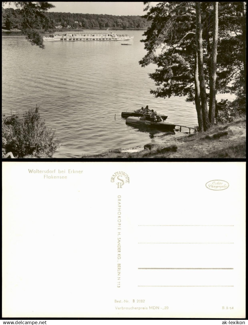 Ansichtskarte Woltersdorf Flakensee, Fahrgastschiff, DDR Ansichtskarte 1964