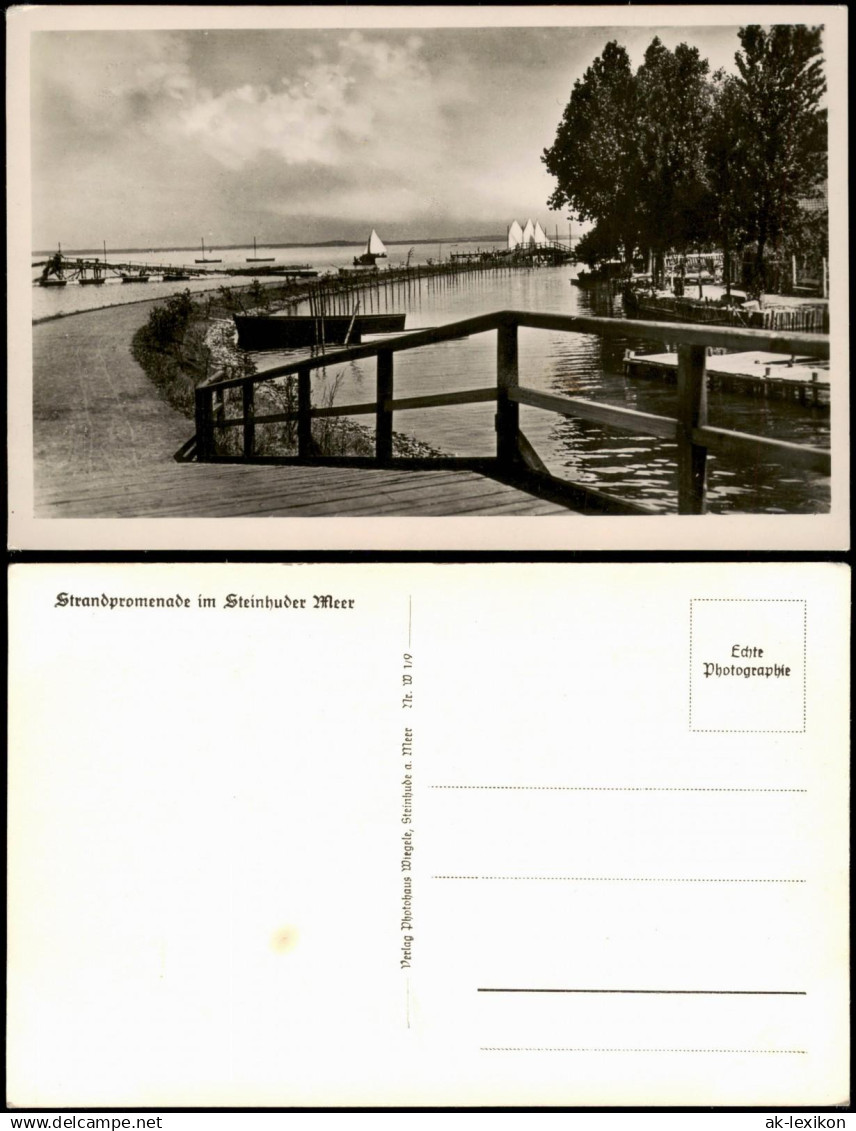 Ansichtskarte Wunstorf Strandpromenade 1936