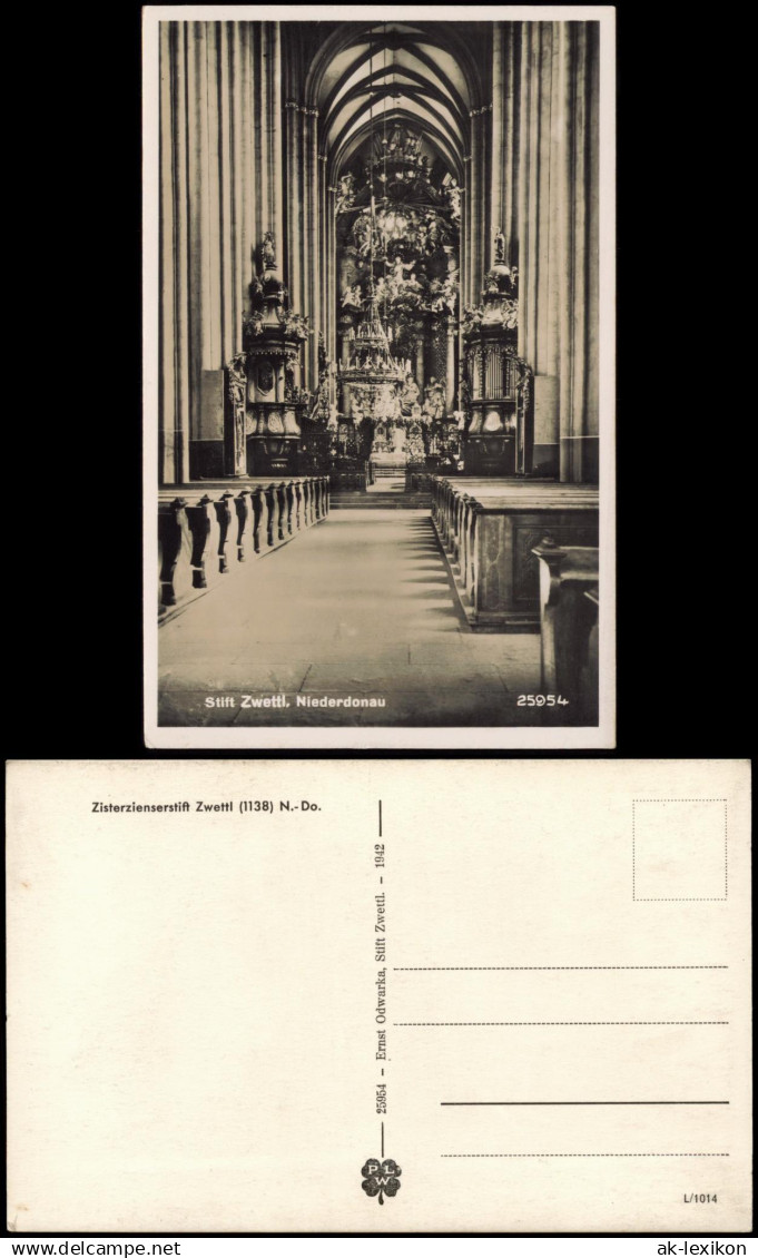 Ansichtskarte Zwettl Niederösterreich Zisterzienserstift - Altar 1934