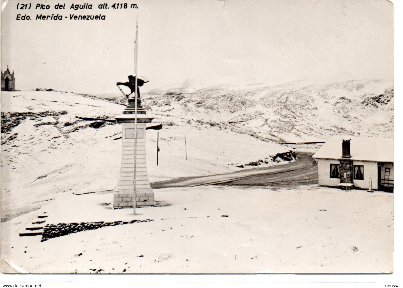 Antiguas postale circulada del Pico del Águila en Mérida (Venezuela) enviada a España