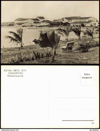 Postkaart Aruba Wilhelminapark ORANJESTAD 1960 Lesser Antilles