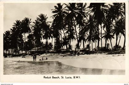 PC VIRGIN ISLANDS ST. LUCIA REDUIT BEACH Vintage Postcard (b52249)