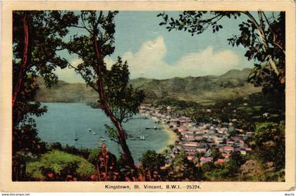 PC VIRGIN ISLANDS ST. VINCENT KINGSTOWN GENERAL VIEW Vintage Postcard (b52252)