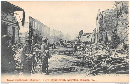 JAMAIQUE / Great Earthquake disaster - Port Royal Street - Kingstom