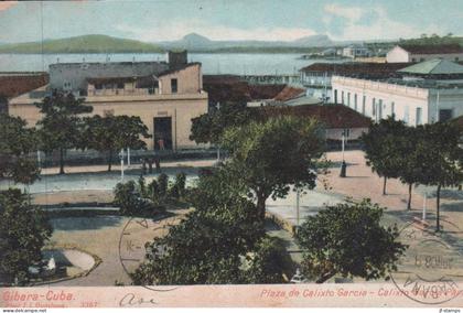 1908. CUBA. Fine TARJETA POSTAL - POST CARD (Gibara - Cuba. Plaza de Calixto Garcia - Calixto G... (Michel 2) - JF438198