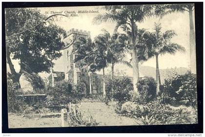 cpa Antilles Saint Christophe et Niévès St Kitts Sir Thomas ' Church   -- Middle Island   JA15 23