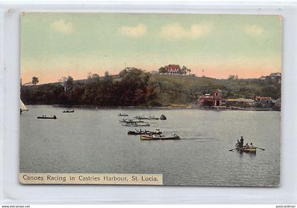 Saint Lucia - Canoes Racing in Castries Harbour - Publ. Clarke & Co. 13