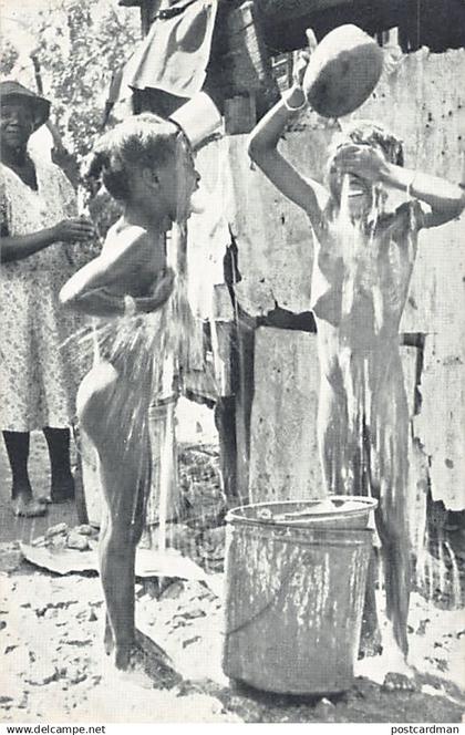 Trinidad - Black children bathing - Publ. Wilson & Johnstone