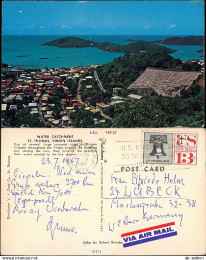 Postcard St. Thomas Sankt Thomas WATER CATCHMENT, VIRGIN ISLANDS 1967