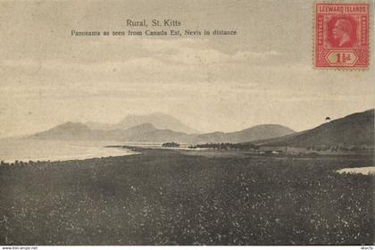 PC SAINT KITTS CARIBBEAN RURAL PANORAMA AS SEEN FROM CANADA EST (b53449)