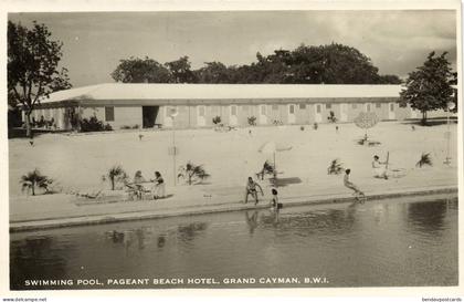 Cayman Islands B.W.I., GRAND CAYMAN, Pageant Beach Hotel, Swimming Pool, RPPC