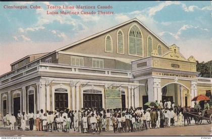 1910. CUBA. Fine Tarjeta Postal - Post Card Cienfuegos, Cuba. Teatro Luisa Martinez Casado.  (Michel 5) - JF437676