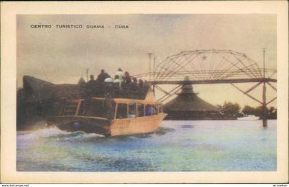 Postcard Guamá Boot Centro Turistico Guama Kuba Cuba 1925