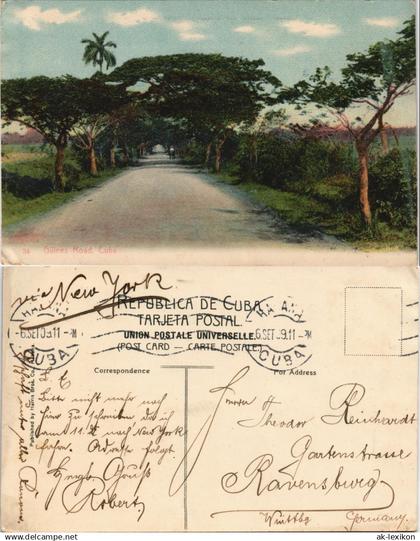 Postcard Kuba allgemein Güines Road 1911