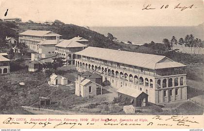 Saint Lucia - Abandoned Garrison, February 1906, West India Regiment, Barracks at Vigie - Publ. unknown