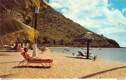 Saint Lucia - Sunbathing under the Palms on Reduit Beach - Publ. Minvielle & Chastanet Ltd. SL1