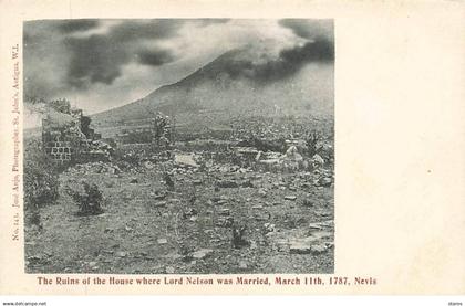 Antilles - SAINT-CHRISTOPHE-ET-NIEVES - NEVIS - The Ruins of the House where Lord Nelson was married