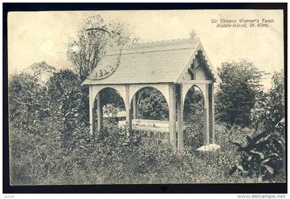 cpa Antilles Saint Christophe et Niévès St Kitts Sir Thomas Warner's Tomb -- Middle Island   JA15 23