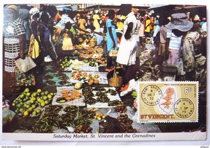 CPM SAINT VINCENT MARCHE DU SAMEDI CARTE POSTALE EDITIONS W.I. - st vincent